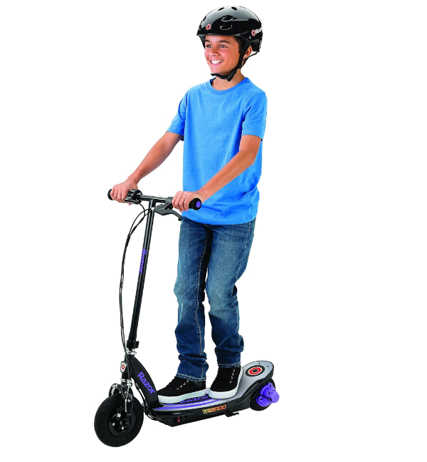 Scooter eléctrica Razor Power Core E100 Morado con negro - Imagen 3